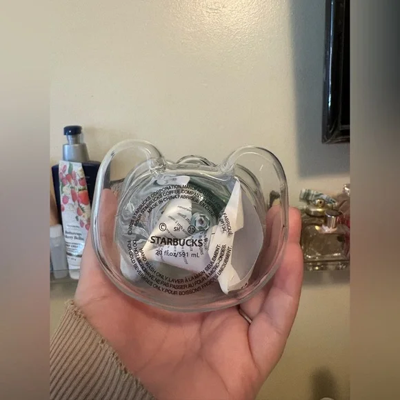 Starbucks Clear Bear Tumbler with Green Lid and Straw - Picture 2 of 4